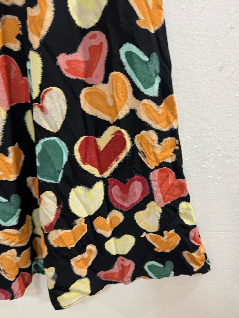 Vintage Terry Ward Black Multicolor Gored Button Front Midi Skirt Size L Retro - Picture 6 of 11
